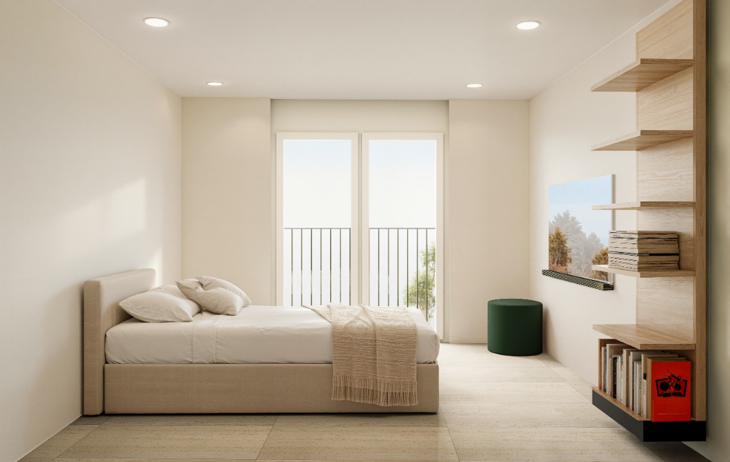 Schlafzimmer mit natürlichem Lichteinfall